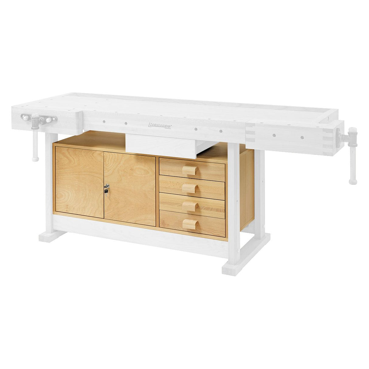 BERNARDO Zubehör Hobelbänke – Modell Einbauschrank mit Lade EB 2 für WB 2100 Profi