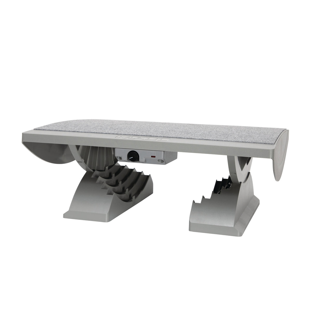 MAUL Fußstütze grau – stufenlos höhenverstellbar, 475 x 390 mm, für ergonomisches Sitzen