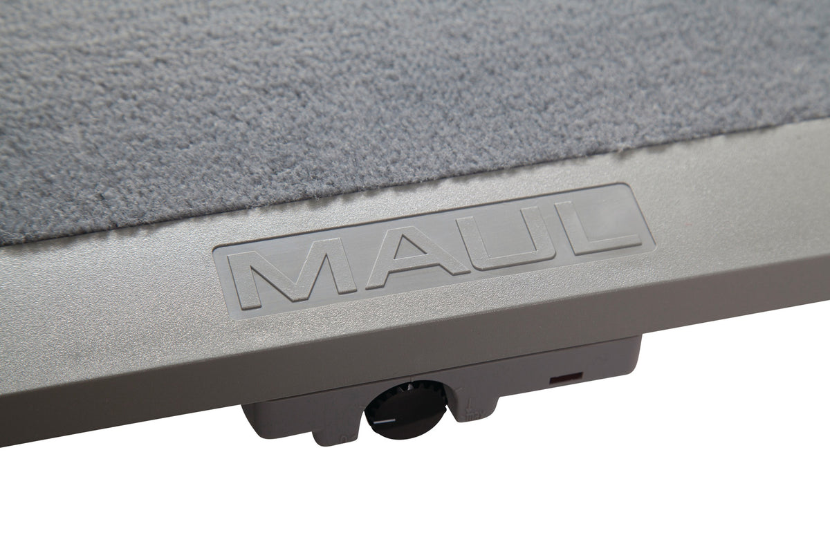 MAUL Fußstütze grau – stufenlos höhenverstellbar, 475 x 390 mm, für ergonomisches Sitzen