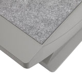 MAUL Fußstütze grau – stufenlos höhenverstellbar, 475 x 390 mm, für ergonomisches Sitzen