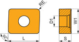PRAMET Fräswendeschneidplatte LNET 160616SR-R M8330 PVD beschichtet Gold 10 Stk.