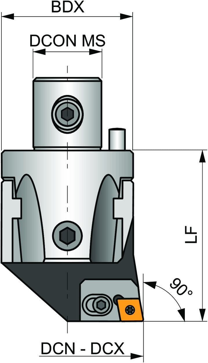 PRAMET Bohrsystemkopf ISO A 06890 300 D.36mm Schneid-D.102mm – Präziser Wechselkopfbohrer für Schlichtarbeiten