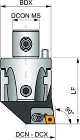 PRAMET Bohrsystemkopf ISO A 06890 300 D.36mm Schneid-D.102mm – Präziser Wechselkopfbohrer für Schlichtarbeiten