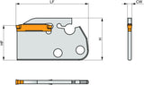PRAMET Doppelseitiges Schwert GL2-S29CBS – Einstechtiefe 24 mm für MS-EN Halter