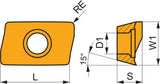 Dormer Pramet Fräswendeschneidplatte ADMX 11T302SR-M M8330 PVD gold 10 Stk.