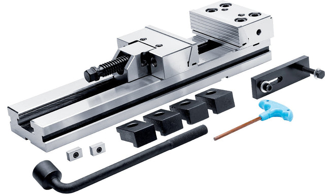 PRAMET Präzisionsschraubstock ISO MVM-ATI.125.410 – 345 mm, mechanisch, 125 mm Grundkörper