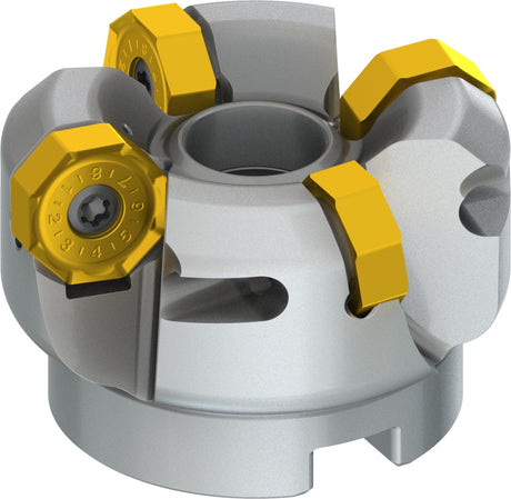 PRAMET Planfräser ISO 100A08R-S45ON06-C D.32mm Schneid-D.110,8mm – Doppelt negative Geometrie, 8 Wendeplatten