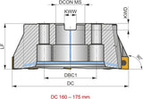 PRAMET Schulterfräser ISO 100A05R-S90LN16-C D.32mm Rechtslauf Schneid-D.100mm