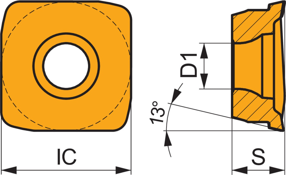 PRAMET Fräswendeschneidplatte SOHT 120514SR-M:8215 – 10 Stk., HFC, 1,4 mm Eckenradius