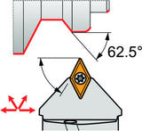 Klemmhalter ISO C4-SDNCN-00050-11 D.40mm mit Polygonkupplung von PRAMET