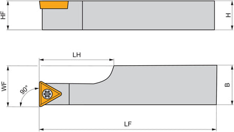 PRAMET Drehwerkzeughalter ISO STFCR 2020 K 11-A Rechtslauf 125 mm Schraubklemmung