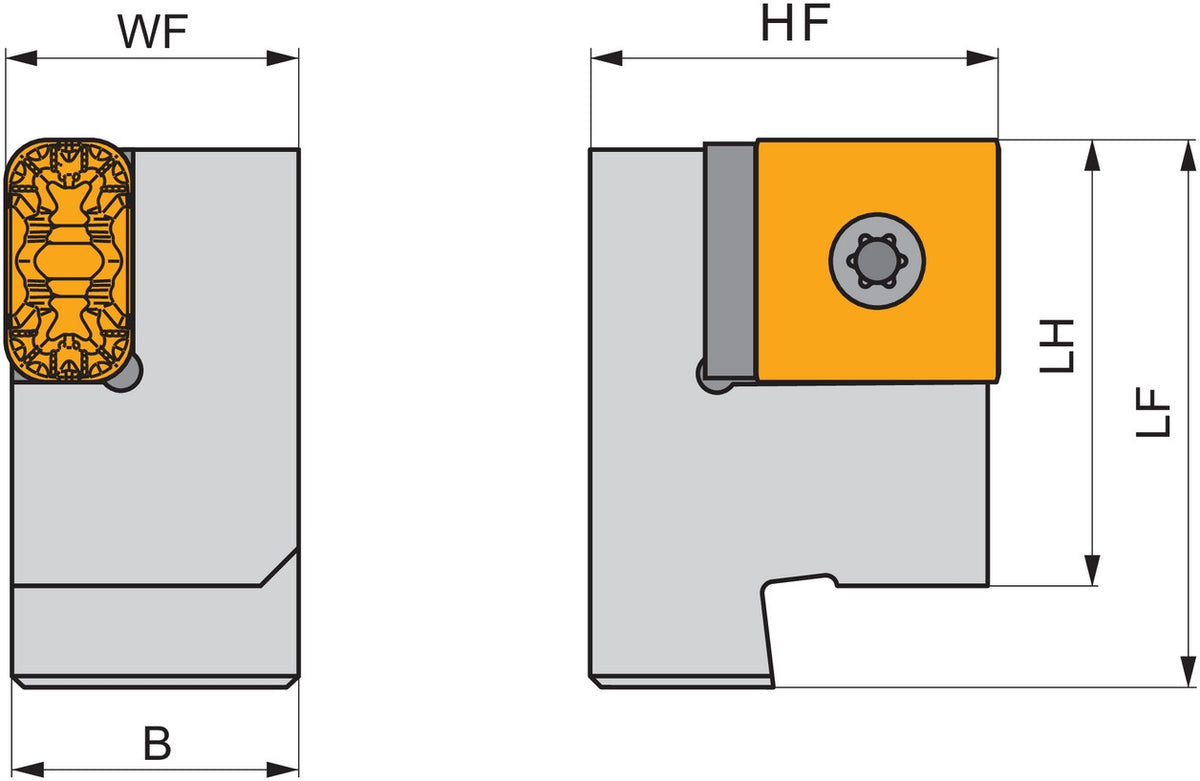 PRAMET Kassette ISO KTP-LANL 19 Funktions-L. 43mm für Radsatzbearbeitung Linkslauf