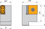 PRAMET Kassette ISO KTP-LANL 19 Funktions-L. 43mm für Radsatzbearbeitung Linkslauf