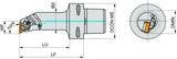 PRAMET Klemmhalter ISO C4-DTFNR-17090-16 D.40mm mit Polygonkupplung Rechtslauf