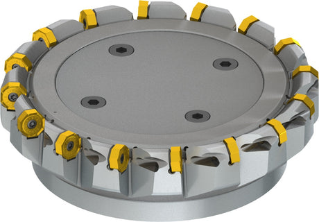 PRAMET Planfräser ISO 100A08R-S45ON06-C D.32mm Schneid-D.110,8mm – Doppelt negative Geometrie, 8 Wendeplatten