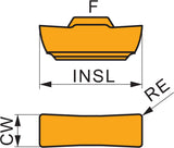 Dormer Pramet Drehwendeschneidplatte LCMF 031302-F:T8330 PVD beschichtet Gold 10 Stk.