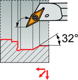 PRAMET Bohrstange ISO E10H-SVXCL 07 D.10mm Linkslauf für 35° Rhombus Wendeschneidplatten