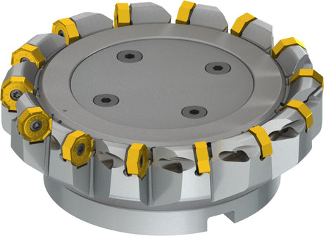 PRAMET Planfräser ISO 100A08R-S45ON06-C D.32mm Schneid-D.110,8mm – Doppelt negative Geometrie, 8 Wendeplatten