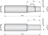 PRAMET Fräseraufnahme ISO AC.12-IHA.M6.160, 12 mm Spanndurchmesser, 160 mm Länge