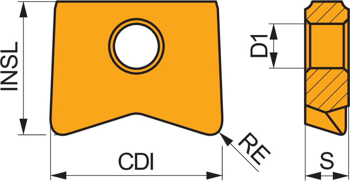 PRAMET Fräswendeschneidplatte PPHT 080005 PVD-beschichtet Ø8 mm Eckenradius 0,5 mm