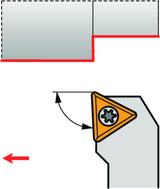 PRAMET Drehwerkzeughalter ISO STJCL 1616 H 11 – Linkslauf, Schraubklemmung, 100 mm