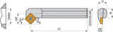 PRAMET Bohrstange ISO S20S-SSSCL 09 D.20mm Linkslauf – Schraubklemmung für Wendeschneidplatten SC.. 09T3..