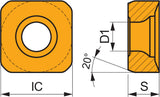 PRAMET Fräswendeschneidplatte SNMT 1205AZSR-M:8215 PVD-beschichtet, 5,2 mm Bohrung