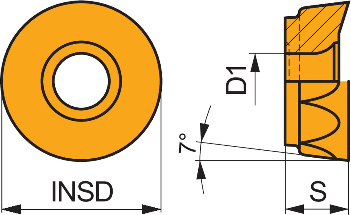 Dormer Pramet RCMT 1204MOEN-F M8310 Fräswendeschneidplatte PVD-beschichtet