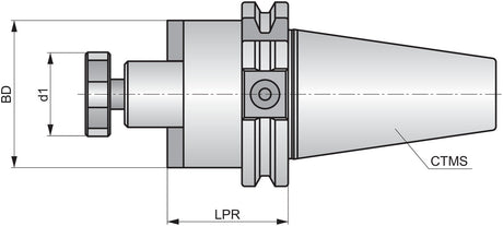 PRAMET Quernut-Aufsteckfräseraufnahme DIN 69871 D. 16mm ISO 69871.40ADB-FMH1.16.035
