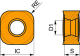 PRAMET Fräswendeschneidplatte SNGX 110416SR-HM:8215 – Viereckig, 1,6 mm Eckenradius
