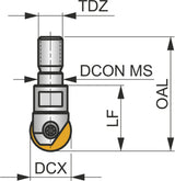 PRAMET Kopierschaftfräser ISO PPH-16/02-025-P08 D.8,5mm Schneid-D.16mm