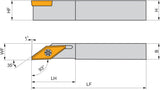 PRAMET Drehwerkzeughalter ISO SVJCL 1212 L 13-DC – Linkslauf, 12 x 12 mm, 140 mm Funktionslänge