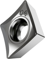 PRAMET Drehwendeschneidplatte CCGT 120408F-AL:HF7 – 10 Stk., 80° rhombisch, unbeschichtet, AL-Spanbrecher