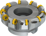 PRAMET Planfräser ISO 100A08R-S45ON06-C D.32mm Schneid-D.110,8mm – Doppelt negative Geometrie, 8 Wendeplatten