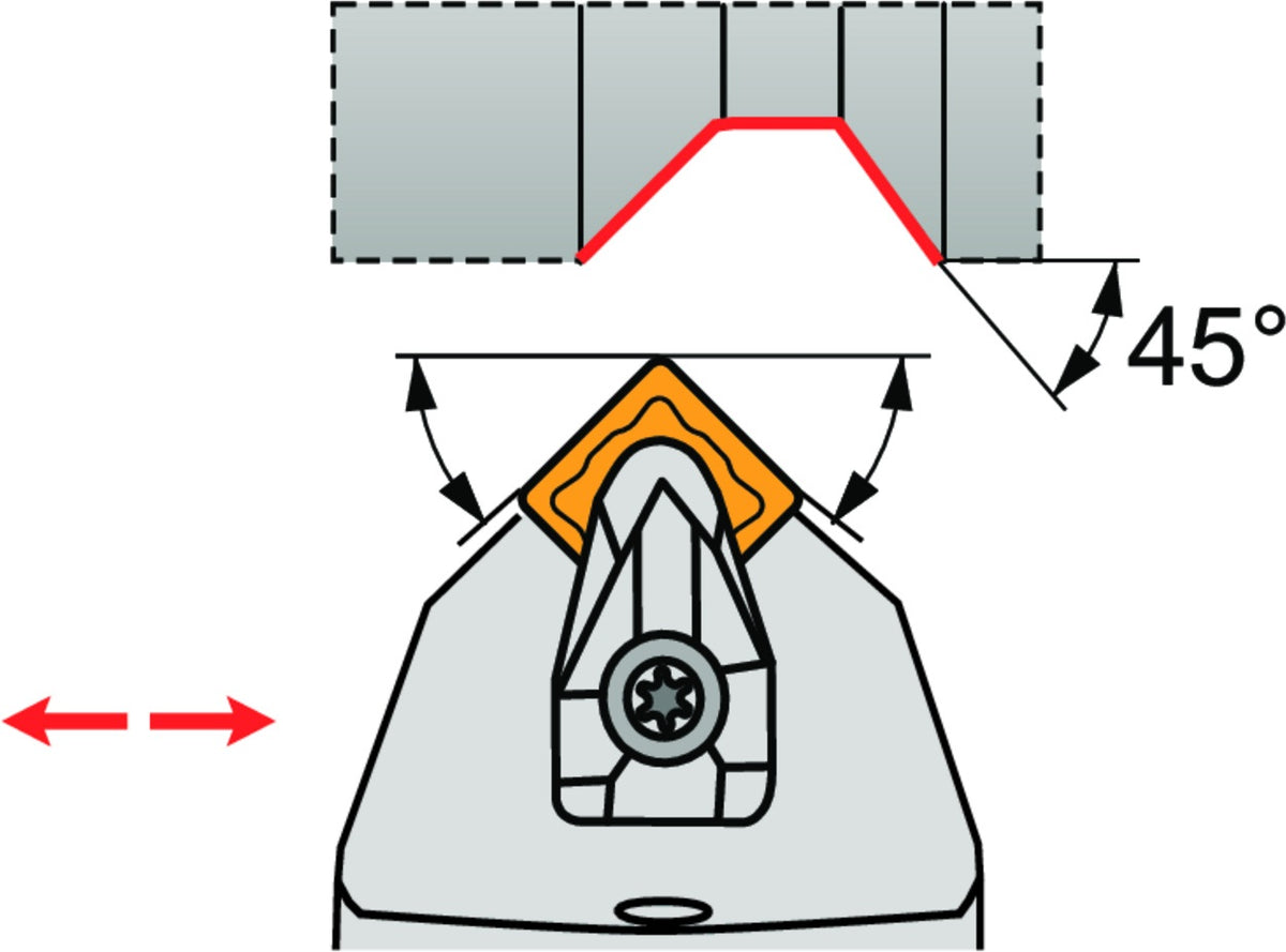PRAMET Klemmhalter ISO C4-DSDNN-00050-12 Ø40mm mit Polygonkupplung – Präzision für Dreh- und Fräsarbeiten