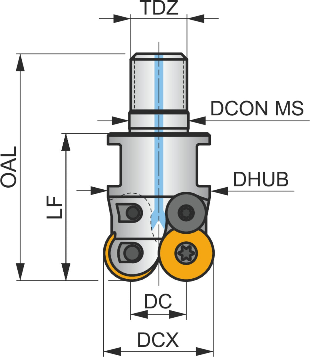 PRAMET Kopier-Planfräser ISO 100A07R-SCMORD16-CF D.32mm mit Wendeplatte