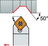 PRAMET Drehwerkzeughalter ISO SCDCR 1010 E 06 – 70 mm Rechtslauf für 80° Rhombus-Wendeplatten
