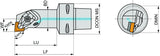 PRAMET Klemmhalter ISO C4-DCLNL-17090-12, 40 mm, mit Polygonkupplung, Linkslauf