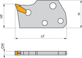 PRAMET Modulares Stechschwert ISO XLCFL 160115-1.60 – 15 mm Einstechtiefe, Linkslauf