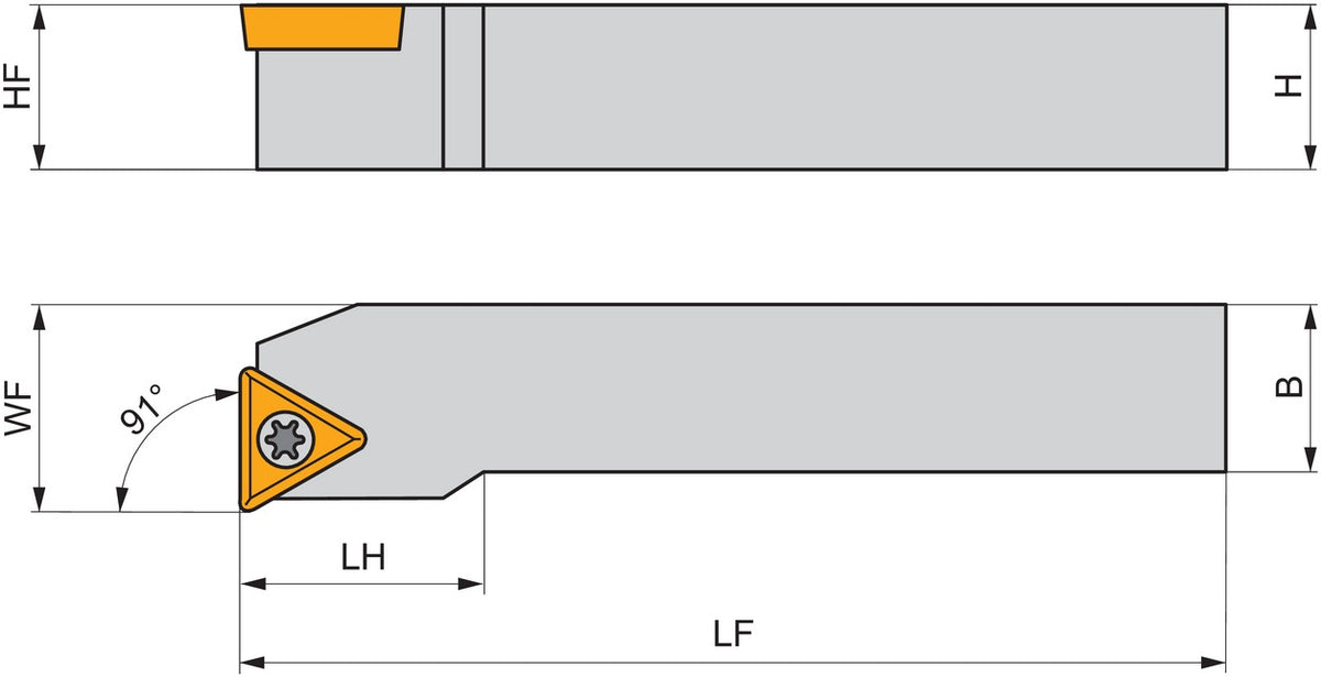 PRAMET Drehwerkzeughalter ISO STFCL 2525 M 16-M-A, Linkslauf, 150 mm, Schraubklemmung