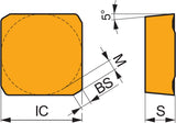 PRAMET Fräswendeschneidplatte SBMR 2207DZSR:M8326 – 22 mm Innenkreis, PVD-beschichtet