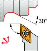 PRAMET Drehwerkzeughalter ISO SDJCL 1010 E 07 Linkslauf 70 mm für 55° Rhombus Wendeschneidplatten