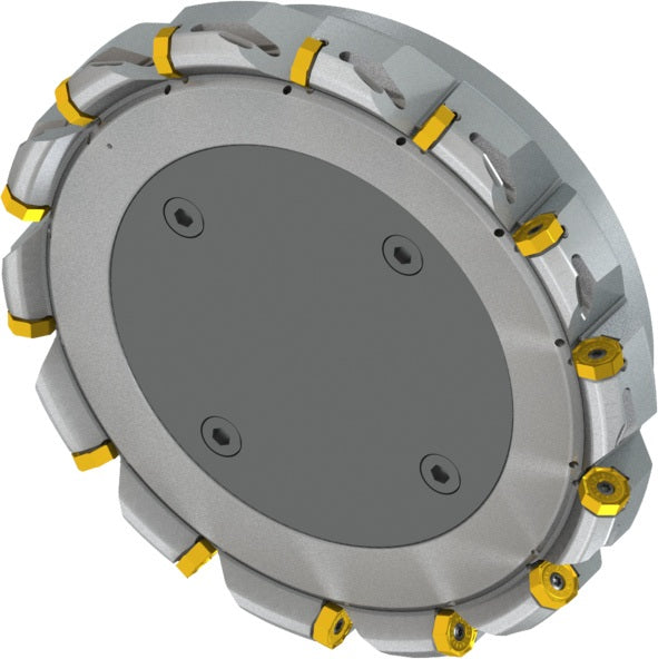 PRAMET Planfräser ISO 100A08R-S45ON06-C D.32mm Schneid-D.110,8mm – Doppelt negative Geometrie, 8 Wendeplatten