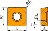 PRAMET Drehwendeschneidplatte SCGT 09T304E-SF3:H07, unbeschichtet
