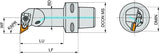 PRAMET Klemmhalter ISO C4-DDUNL-17090-11 D.40mm mit Polygonkupplung für Linkslauf