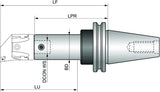 Werkzeugschaft PRAMET BT 40 ISO 22, Spanndurchmesser 12 mm, modulares Spindelsystem