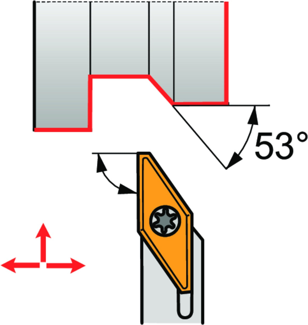 PRAMET Drehwerkzeughalter ISO SVACL 1212 L 13-DC – Linkslauf, 140 mm, Schraubklemmung