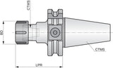 PRAMET ER Spannzangenfutter DIN 69871 mit 16 mm Aufnahme und 70 mm Auskraglänge