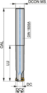 PRAMET Hochvorschubfräser ISO 16E2R030A16-SZD07 D.16mm Rechtslauf von Dormer Pramet