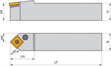 PRAMET Drehwerkzeughalter ISO PSDNN 2020 K 12, 125 mm, Neutral, für SN.. 1204.. Wendeschneidplatten